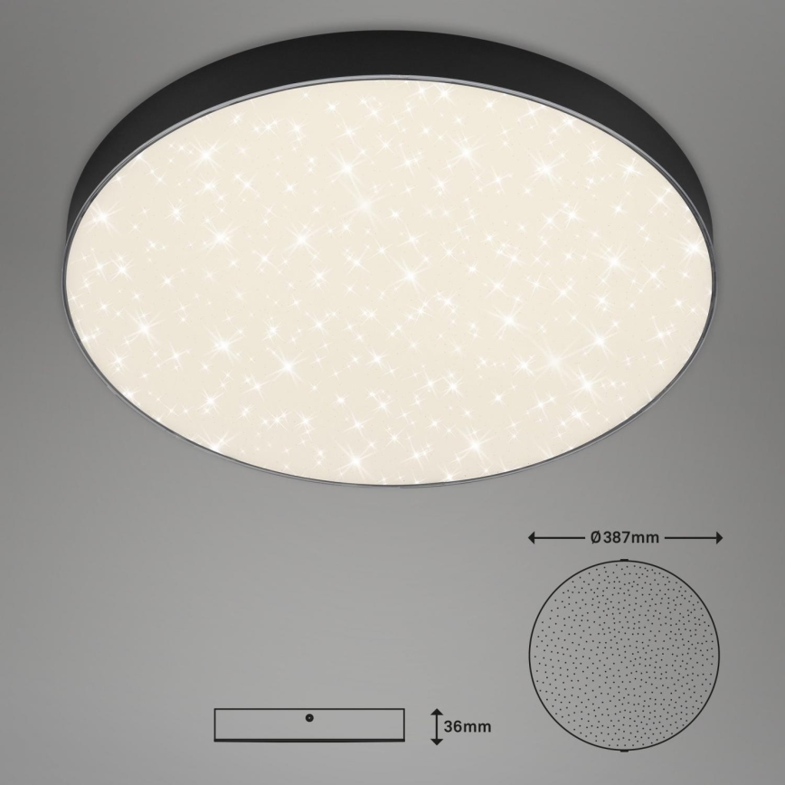 Briloner 7075-415 - LED Плафониера STAR SKY LED/24,5W/230V 4000K Ø 38 см черен