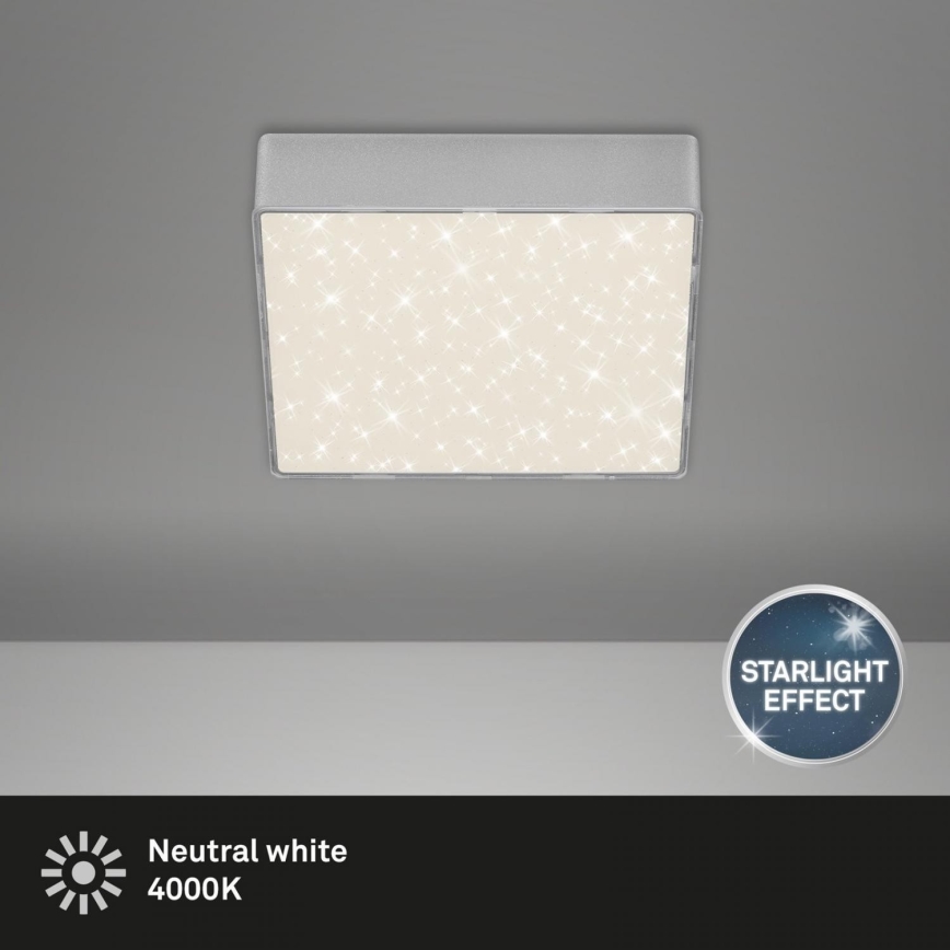 Briloner 7076-414 - LED Плафониера STAR SKY LED/11W/230V 4000K 15x15 см сребрист