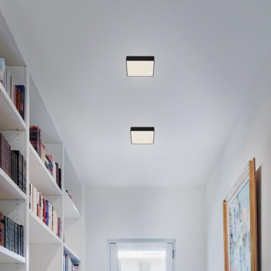 Briloner 7076-415 - LED Плафониера STAR SKY LED/11W/230V 4000K 15x15 см черен