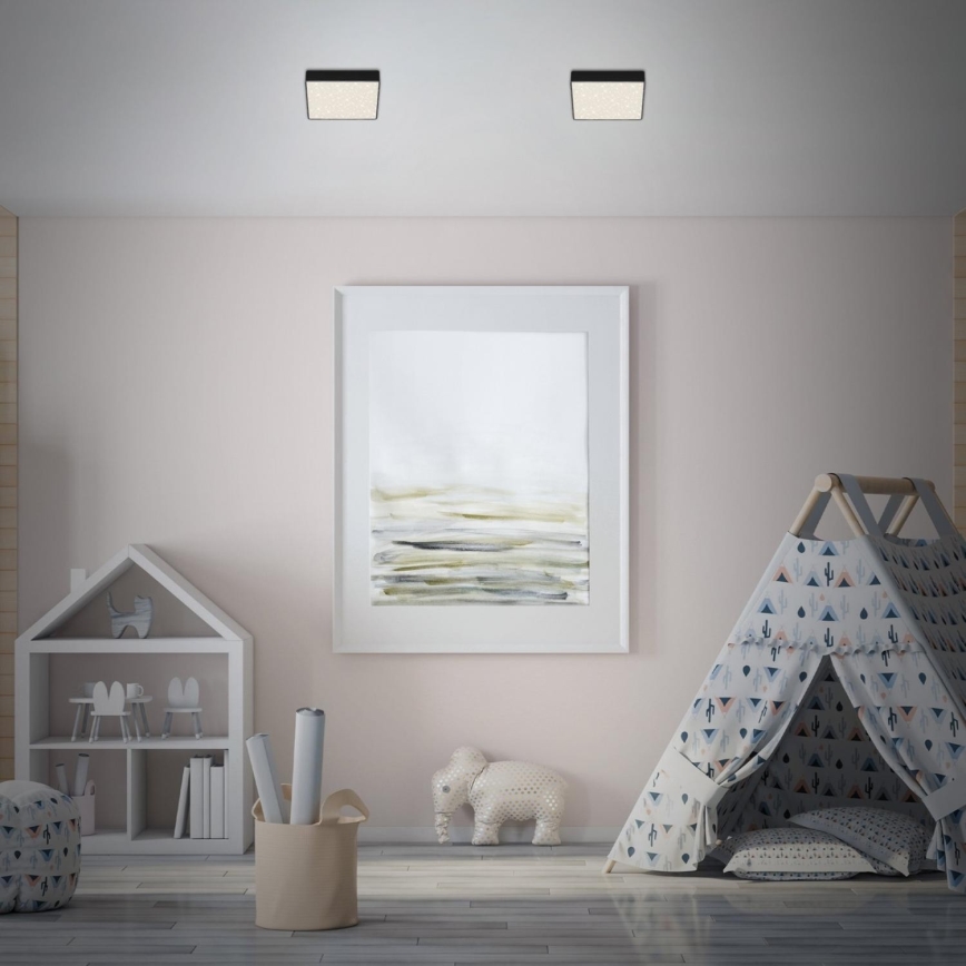 Briloner 7076-415 - LED Плафониера STAR SKY LED/11W/230V 4000K 15x15 см черен