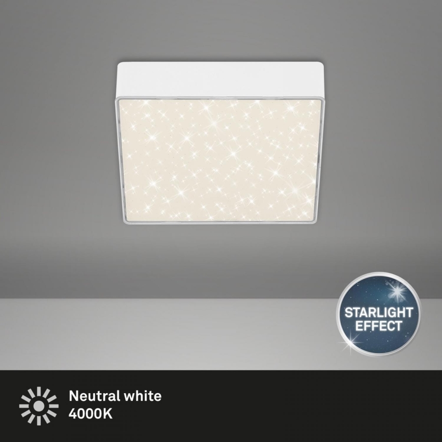 Briloner 7076-416 - LED Плафониера STAR SKY LED/11W/230V 4000K 15x15 см бял