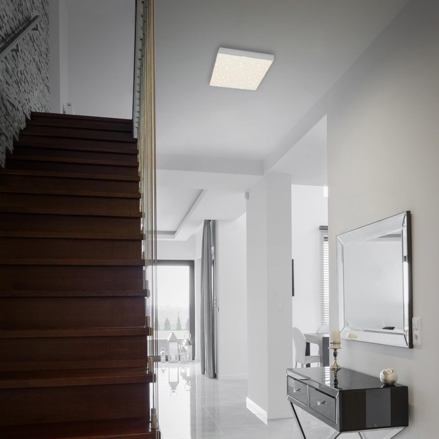 Briloner 7077-414 - LED Плафониера STAR SKY LED/16W/230V 4000K 21x21 см сребрист