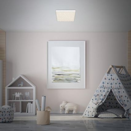Briloner 7077-416 - LED Плафониера STAR SKY LED/16W/230V 4000K 21x21 см бял