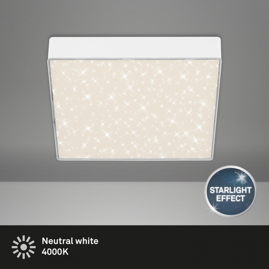 Briloner 7077-416 - LED Плафониера STAR SKY LED/16W/230V 4000K 21x21 см бял