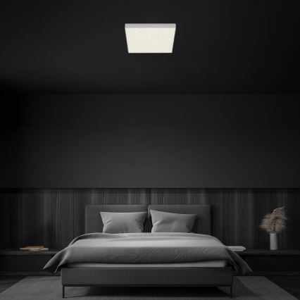 Briloner 7078-414 - LED Плафониера STAR SKY LED/21W/230V 4000K 28x28 см сребрист