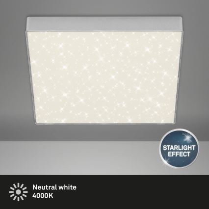Briloner 7078-414 - LED Плафониера STAR SKY LED/21W/230V 4000K 28x28 см сребрист