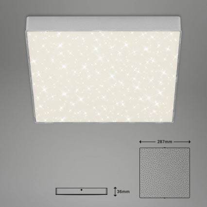 Briloner 7078-414 - LED Плафониера STAR SKY LED/21W/230V 4000K 28x28 см сребрист