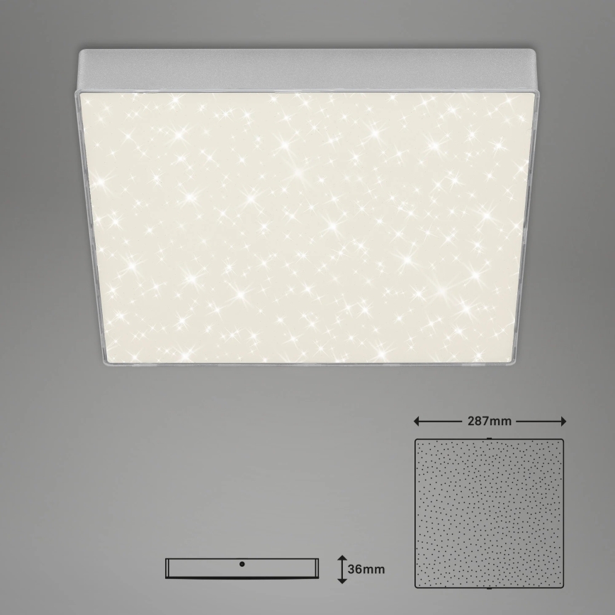 Briloner 7078-414 - LED Плафониера STAR SKY LED/21W/230V 4000K 28x28 см сребрист