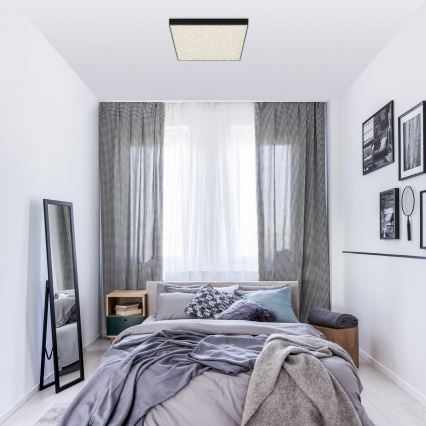 Briloner 7078-415 - LED Плафониера STAR SKY LED/21W/230V 4000K 28x28 см черен