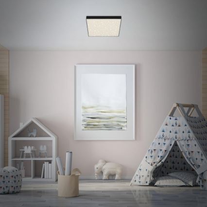 Briloner 7078-415 - LED Плафониера STAR SKY LED/21W/230V 4000K 28x28 см черен