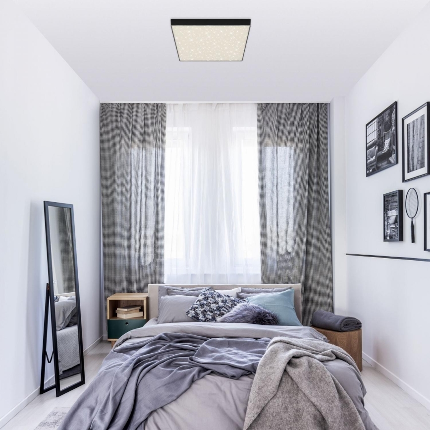 Briloner 7078-415 - LED Плафониера STAR SKY LED/21W/230V 4000K 28x28 см черен