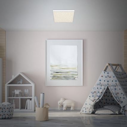 Briloner 7078-416 - LED Плафониера STAR SKY LED/21W/230V 4000K 28x28 см бял