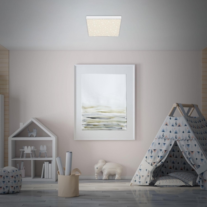 Briloner 7078-416 - LED Плафониера STAR SKY LED/21W/230V 4000K 28x28 см бял