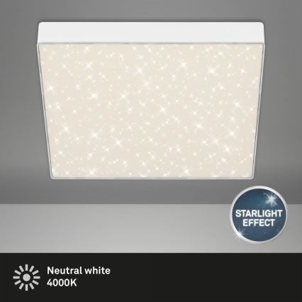 Briloner 7078-416 - LED Плафониера STAR SKY LED/21W/230V 4000K 28x28 см бял