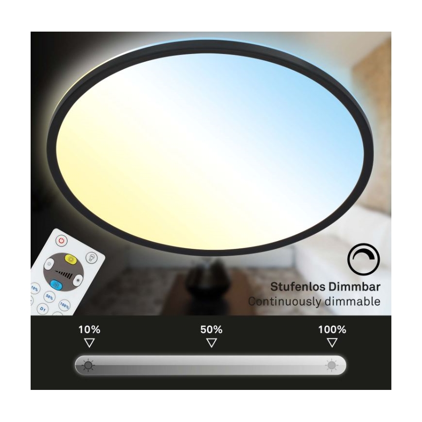 Briloner 7079-015 - LED Димируем плафон SLIM LED/18W/230V 2700-6500K + дистанционно управление