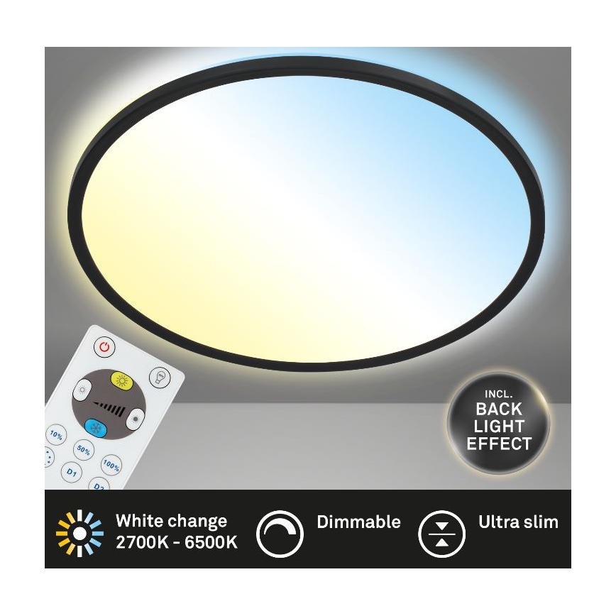 Briloner 7079-015 - LED Димируем плафон SLIM LED/18W/230V 2700-6500K + дистанционно управление
