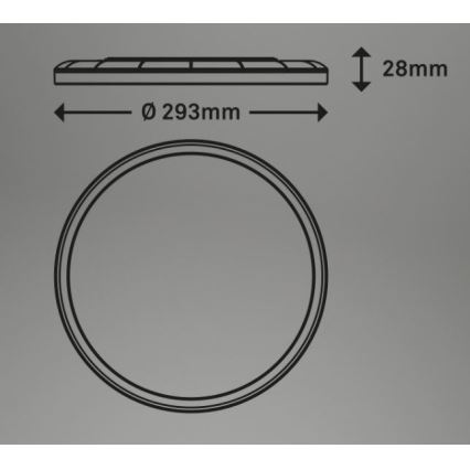 Briloner 7079-016 - LED Димируем плафон SLIM LED/18W/230V 2700-6500K + дистанционно управление