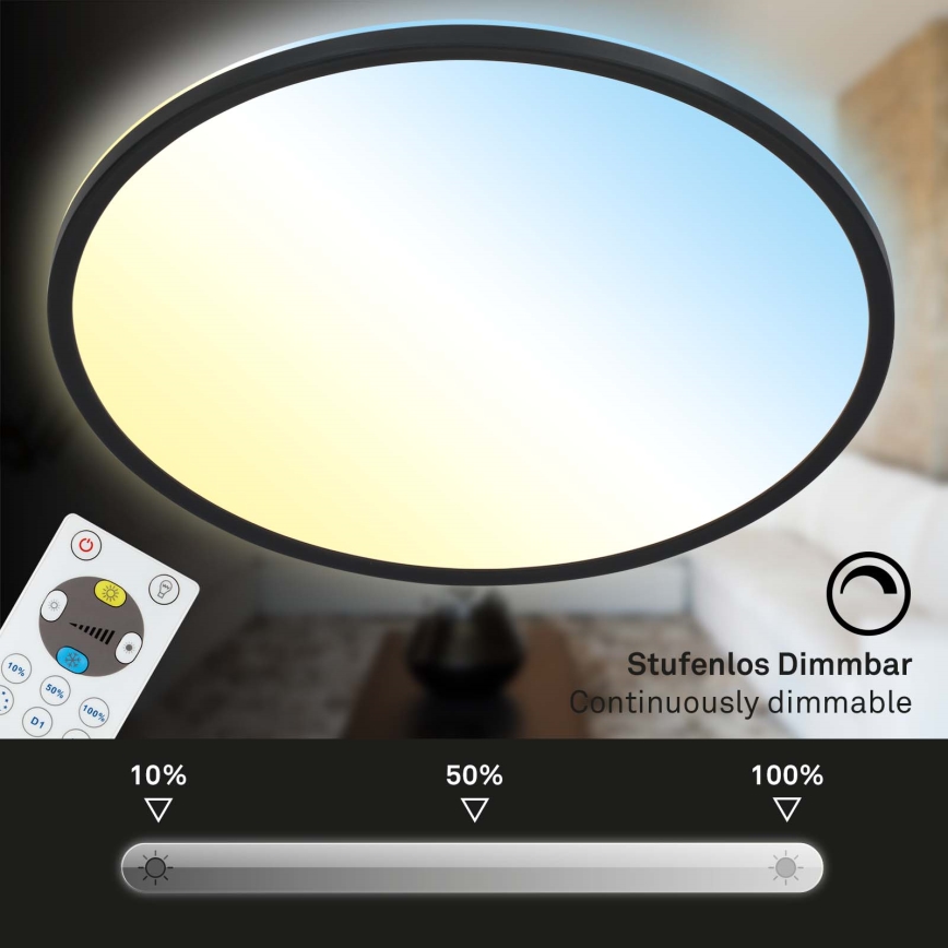 Briloner 7080-015 - LED Димируем плафон SLIM LED/22W/230V 2700-6500K + дистанционно управление