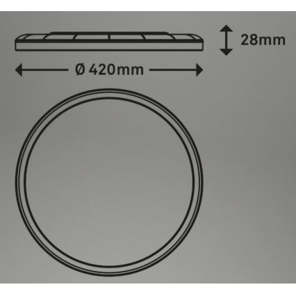 Briloner 7080-015 - LED Димируем плафон SLIM LED/22W/230V 2700-6500K + дистанционно управление