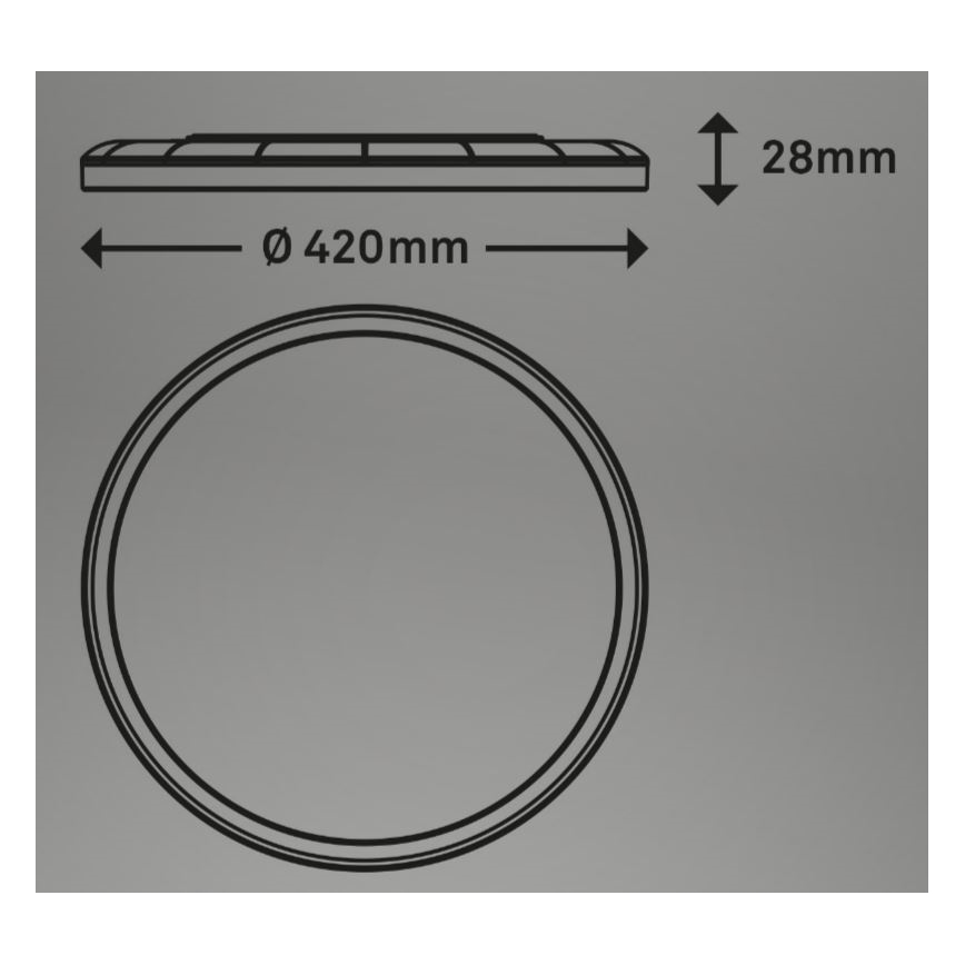 Briloner 7080-015 - LED Димируем плафон SLIM LED/22W/230V 2700-6500K + дистанционно управление
