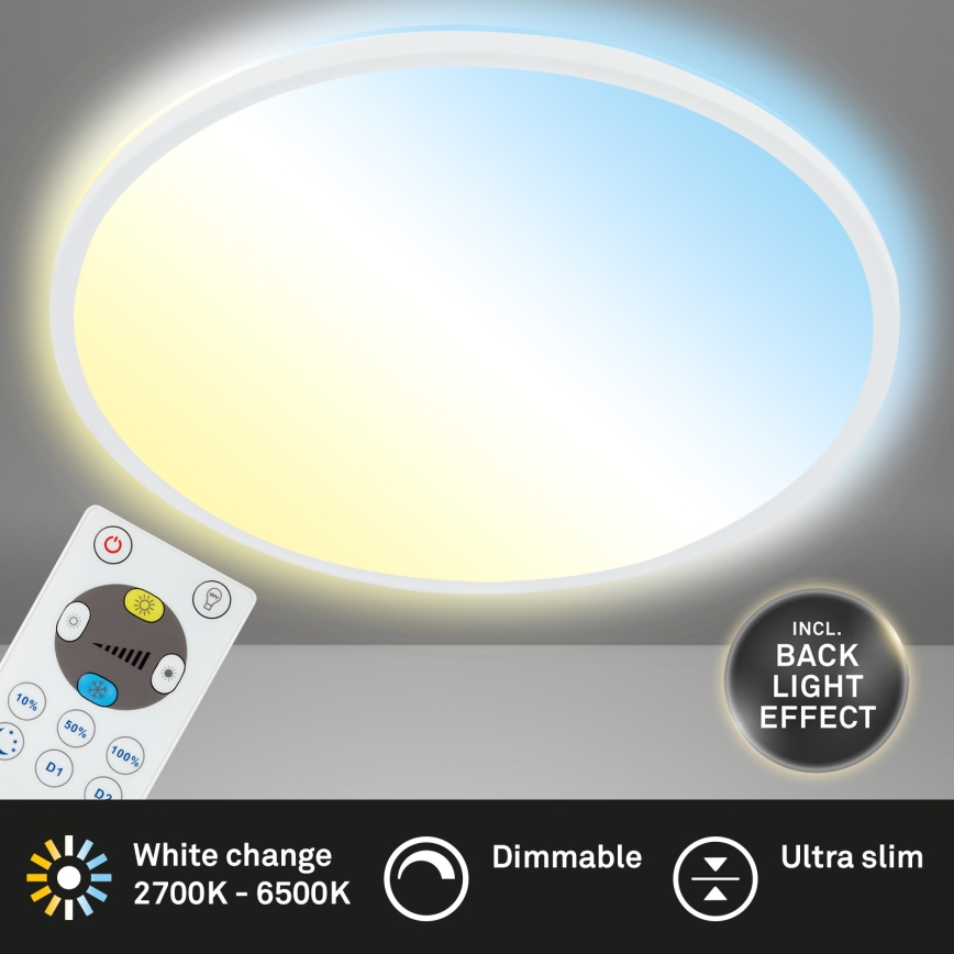 Briloner 7080-016 - LED Димируем плафон SLIM LED/22W/230V 2700-6500K + дистанционно управление