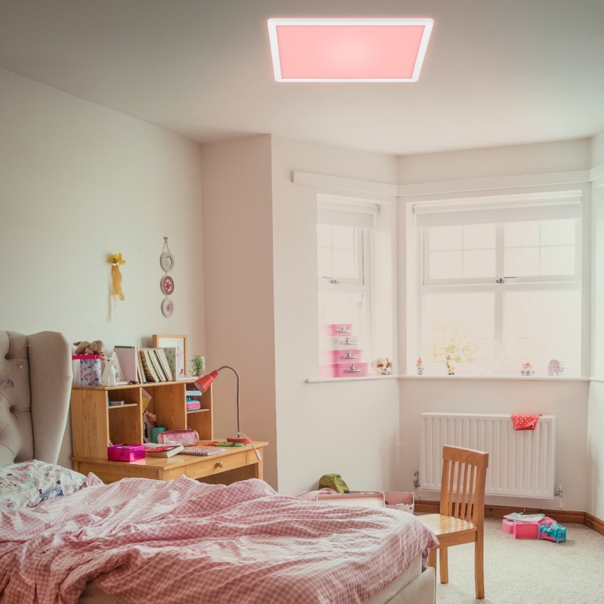 Briloner 7091-416 - LED RGBW Димируем плафон SLIM LED/22W/230V + дистанционно управление
