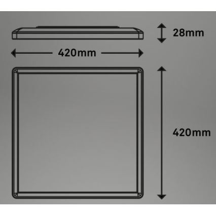Briloner 7091-416 - LED RGBW Димируем плафон SLIM LED/22W/230V + дистанционно управление