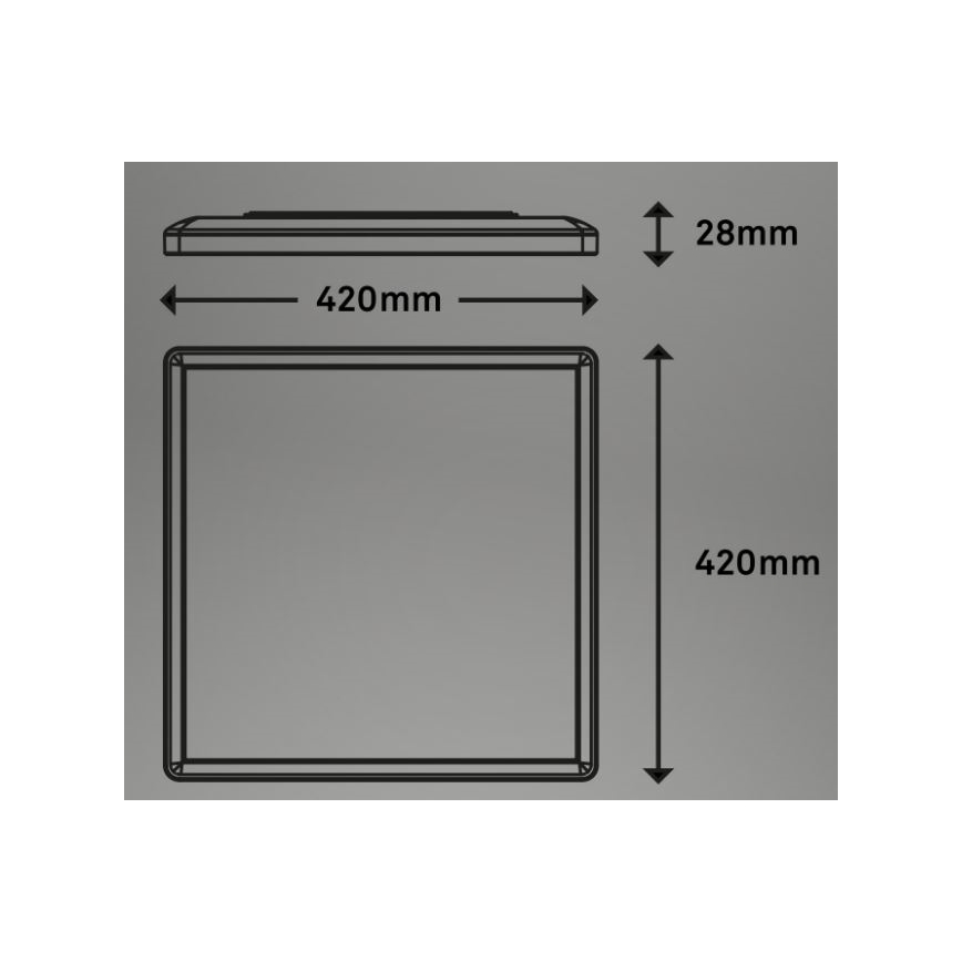 Briloner 7091-416 - LED RGBW Димируем плафон SLIM LED/22W/230V + дистанционно управление