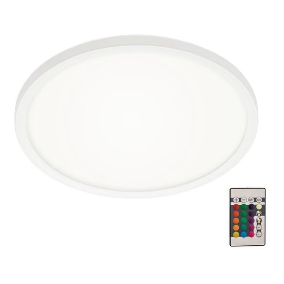 Briloner 7092-416 - RGBW Димируем плафон SLIM LED/15W/230V + дистанционно управление