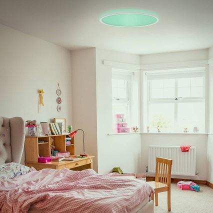 Briloner 7094-416 - LED RGBW Димируем плафон SLIM LED/22W/230V + дистанционно управление