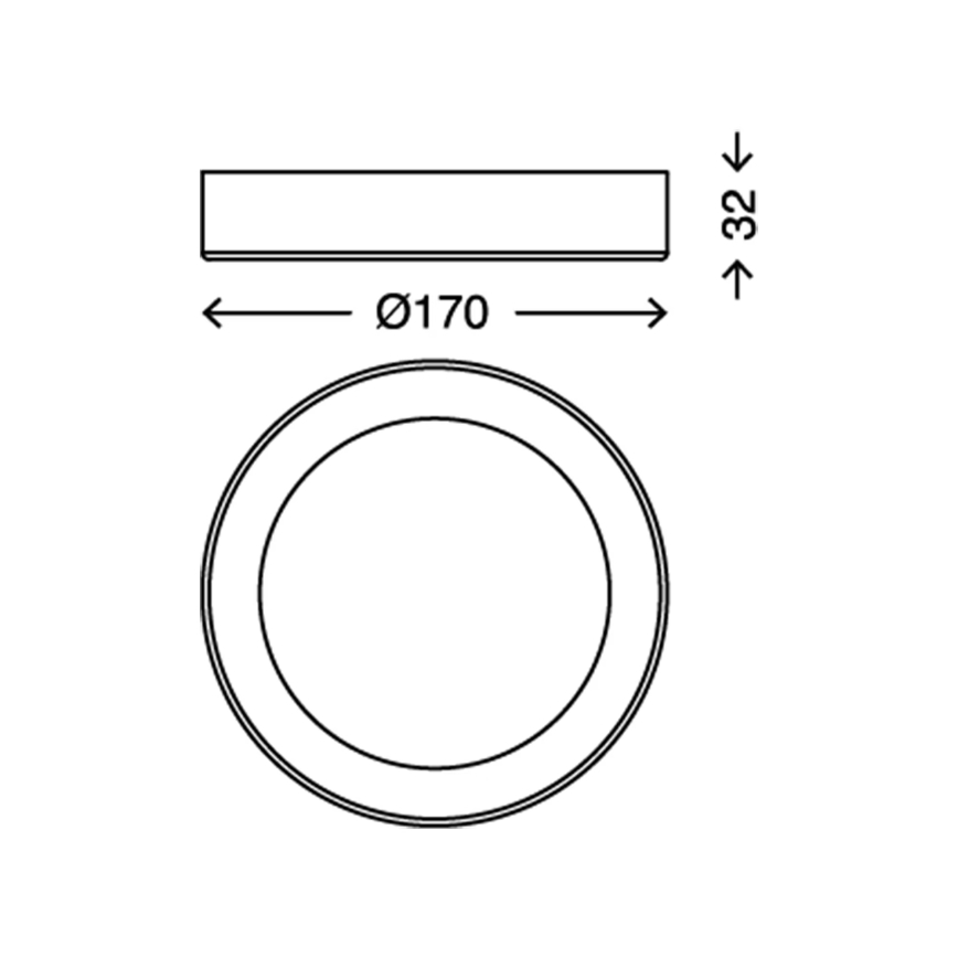 Briloner 7122-014 - LED таванно осветително тяло FIRE LED/11W/230V 3000K Ø 17 cm сребристо