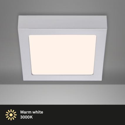 Briloner 7123-014 - Таванно осветително тяло FIRE LED/12W/230V 3000K 17x17cm сребристо