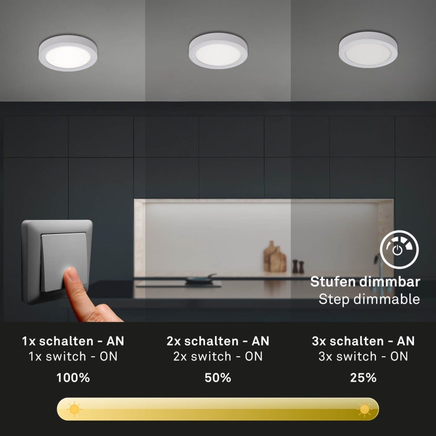 Briloner 7124-414 - LED Димируем плафон FIRE LED/12W/230V 4000K