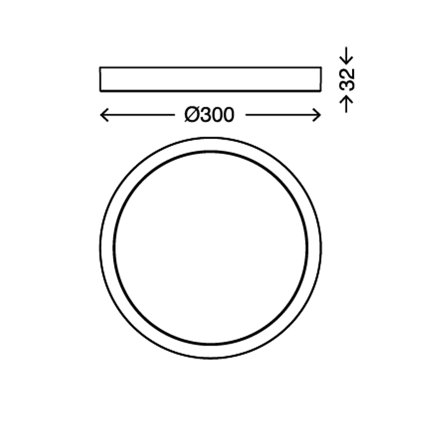 Briloner 7132-014 - LED Плафон за баня FIRE LED/21W/230V 3000K IP44