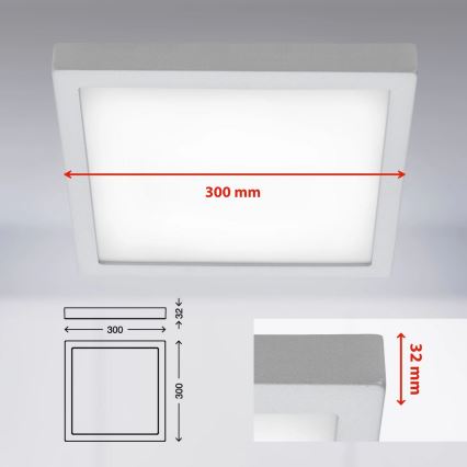 Briloner 7142-414 - LED Плафон FIRE LED/21W/230V 4000K