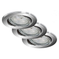 Briloner 7148-038-К-кт 3 бр. LED димируеми лунички за баня 1xGU10/5W/230V IP23