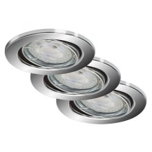 Briloner 7149-038-К-кт 3бр. LED димируеми лунички за баня 1xGU10/5W/230V IP23