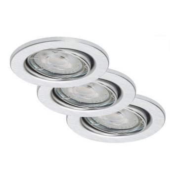 Briloner 7149-039 - Комплект от 3 LED регулируеми осветителни тела за баня 1xGU10/5W/230V IP23
