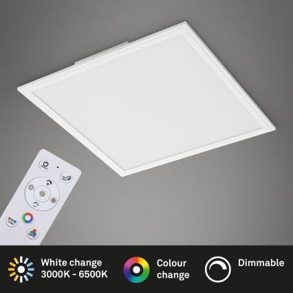 Briloner 7152-016 - LED RGB Димируем панел за повърхностен монтаж COLOUR LED/24W/230V 3000-6500K + дистанционно управление