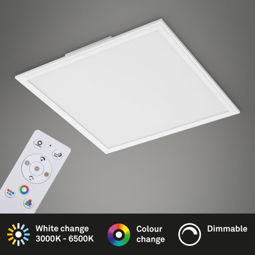 Briloner 7152-016 - LED RGB Димируем панел за повърхностен монтаж COLOUR LED/24W/230V 3000-6500K + дистанционно управление