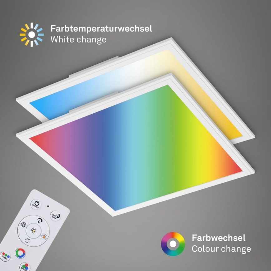 Briloner 7152-016 - LED RGB Димируем панел за повърхностен монтаж COLOUR LED/24W/230V 3000-6500K + дистанционно управление