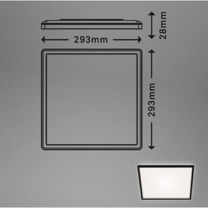 Briloner 7156-415 - LED Плафониера SLIM LED/18W/230V