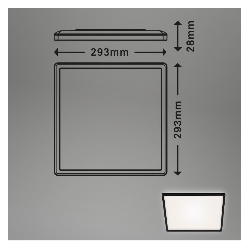 Briloner 7156-415 - LED Плафониера SLIM LED/18W/230V