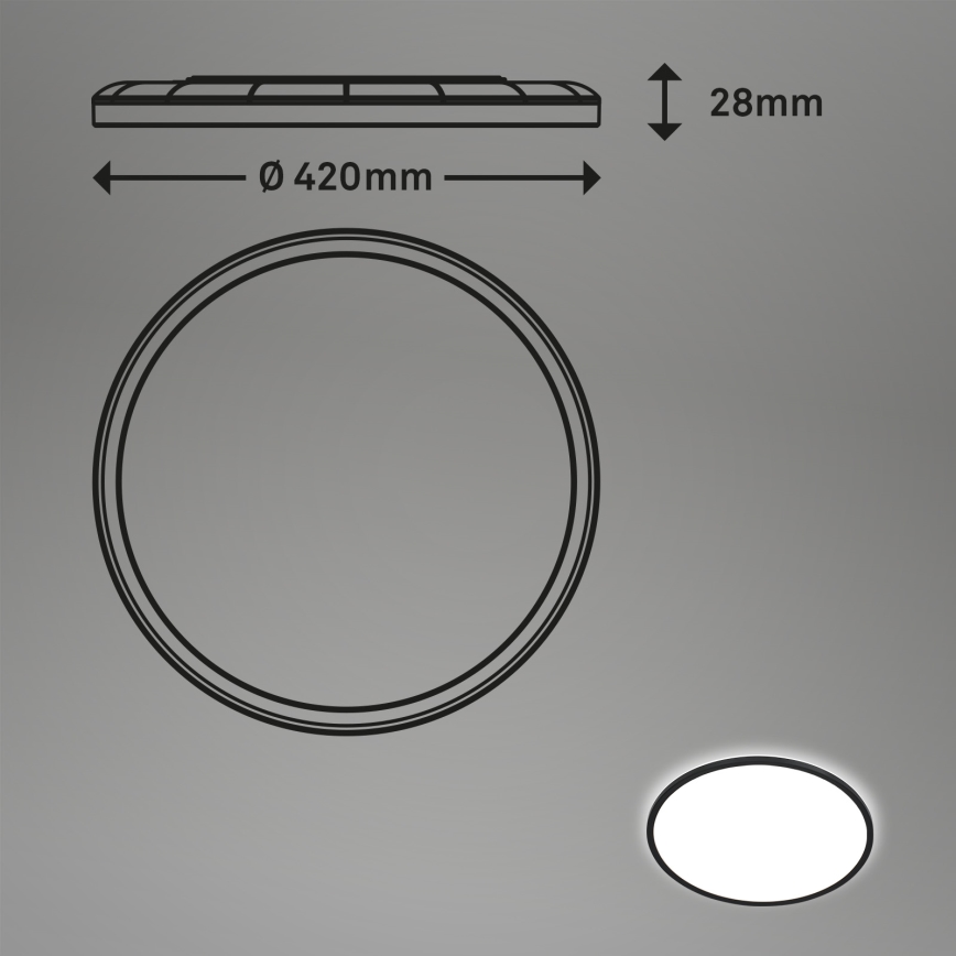 Briloner 7157-415 - LED Плафониера SLIM LED/22W/230V Ø 42 см