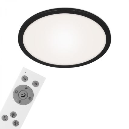 Briloner 7168-015 - LED Димируем плафон PIATTO LED/22W/230V 3000-6500K Ø 40 см черен + дистанционно управление