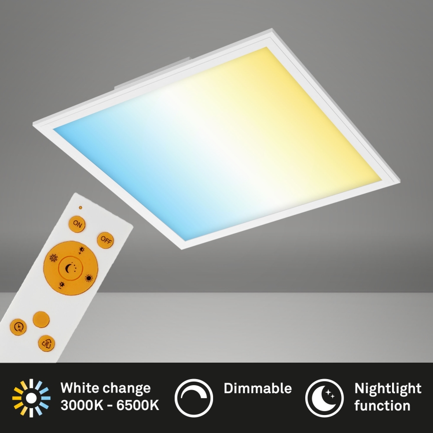 Briloner 7179-016 - LED Димируем плафон PIATTO LED/24W/230V 3000-6500K + дистанционно управление
