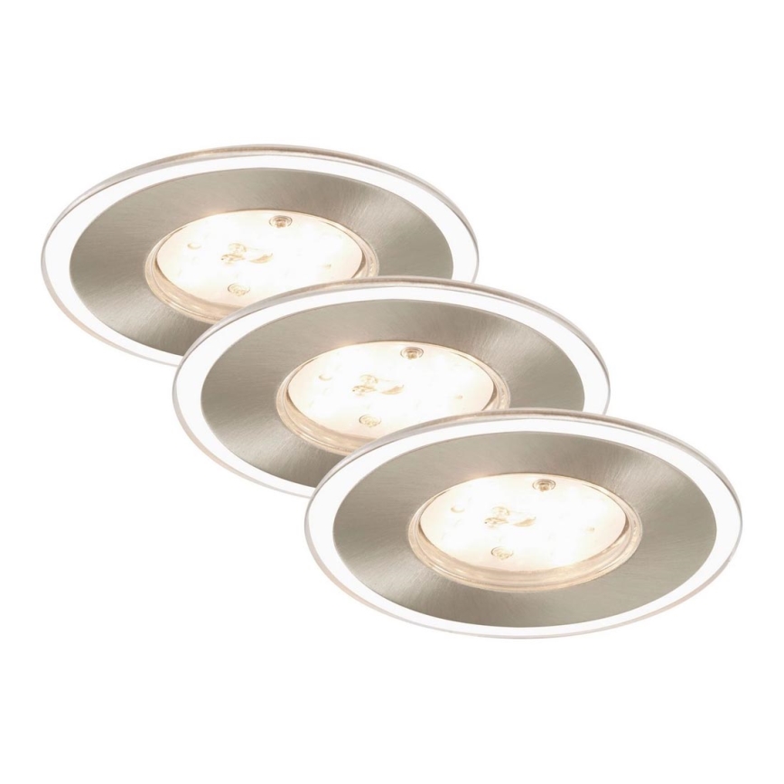 Briloner 7197-032 - К-кт 3x LED Димируема лампа за вграждане в баня LED/4,5W/230V IP44