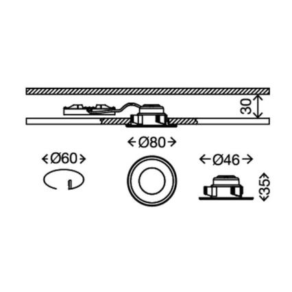 Briloner 7197-036-К-кт 3x LED Димируема лампа за вграждане в баня LED/4,5W/230V IP44