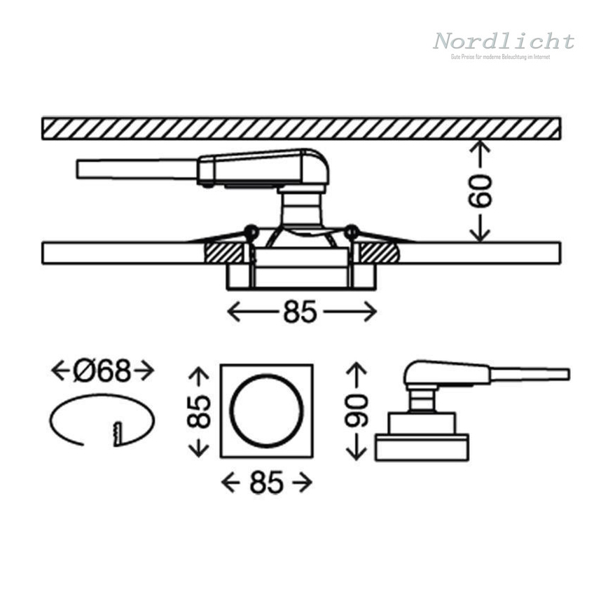 Briloner 7200-016 - LED Лампа за вграждане в баня ATTACH 1xGU10/3W/230V IP23