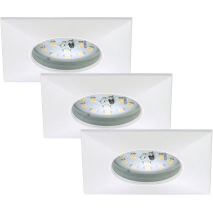 Briloner 7205-036 - К-кт 3x LED Лампа за вграждане в баня ATTACH LED/5W/230V IP44 бял